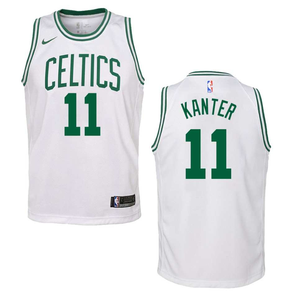 Youth Boston Celtics Enes Kanter #11 Swingman Association White Jersey 2401NAQS